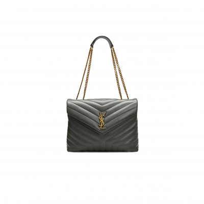 YSL LOULOU MEDIUM CHAIN BAG IN QUILTED LEATHER 37050302 (32*22*12cm)